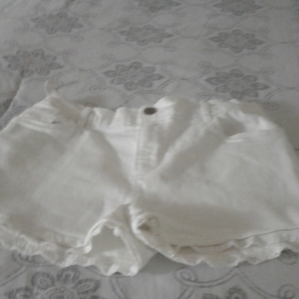 White denim shorts